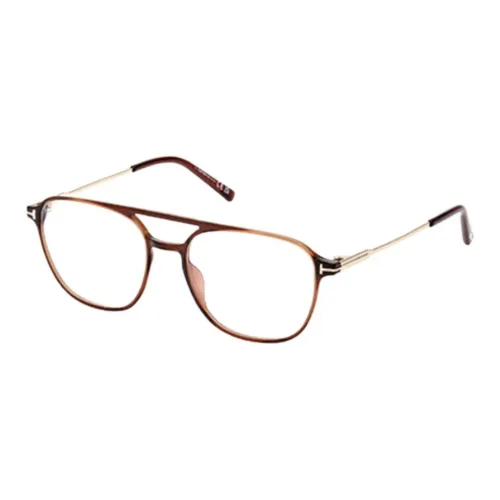 TOM FORD Металлические Ацетатные Оправы для Очков Aviator Мужские Коричневые