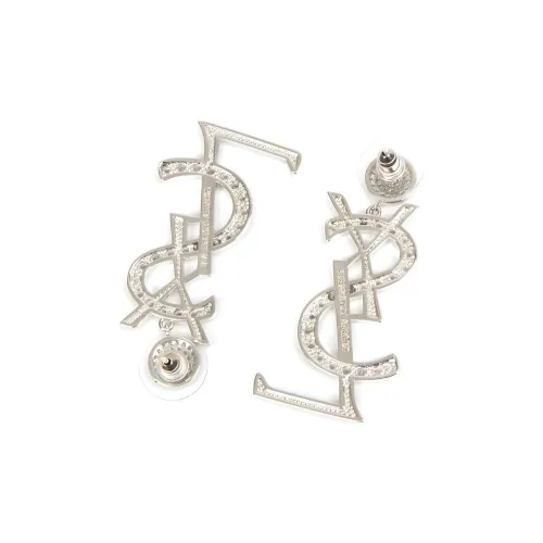 SAINT LAURENT Металл Серьги-гвоздики Женские Серебряные