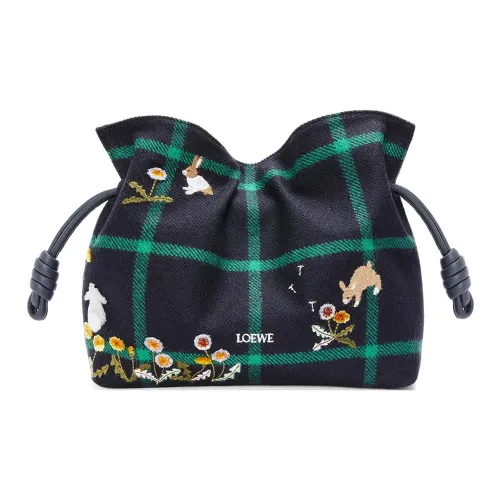 LOEWE Flamenco Ткань Одно плечо Через плечо Клатч Средний Женский Многоцветный