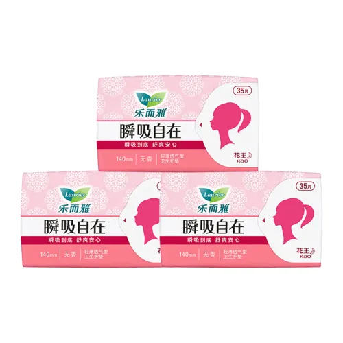 Laurier Instant Suction Бесплатно OF Аромат Очень тонкий Пад 35 Шт*3 Сумки