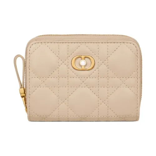 DIOR Jolie Lambskin Wallet Women's Beige