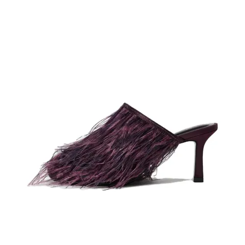 ZARA Устойчивые к истиранию Домашние тапочки Женские Фуксия