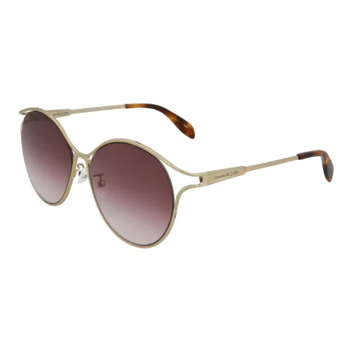 Alexander McQueen Металл Круглые Солнцезащитные очки Женские Золотые