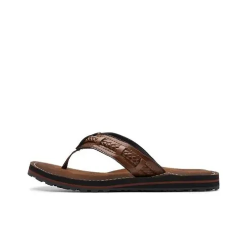 Clarks Устойчивые к истиранию Шлепанцы Мужские Коричневые