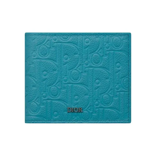 DIOR Кошелек из коровьей кожи мужской синий
