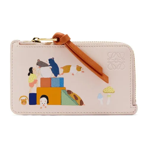 LOEWE Suna Fujita Коллаборация Коровья кожа Держатель для карт Женские Тальк