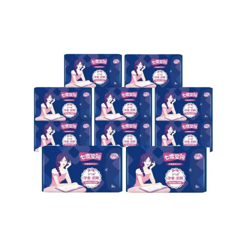 SPACE7 Длинные ночные гигиенические прокладки освежающие мягкие упаковка 80 шт