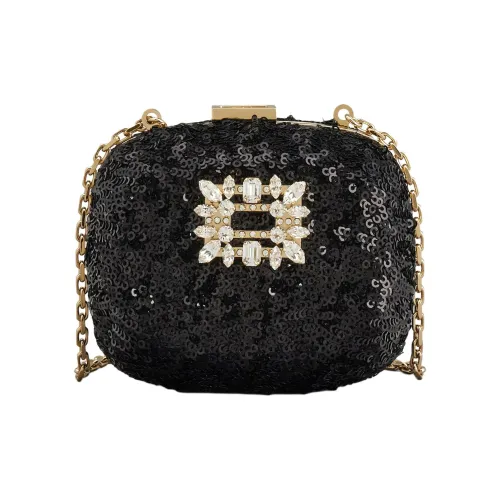 Roger Vivier BOITE DE NUIT Ткань Одно плечо Через плечо Клатч Экстра малый Женский Черный