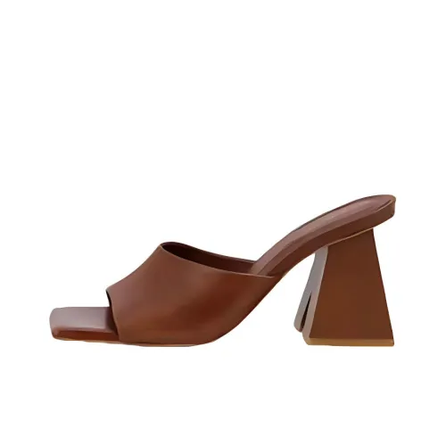 ALOHAS Противоскользящие шлепанцы женские коричневые