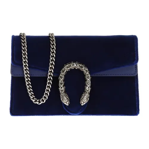 GUCCI Dionysus Вельвет Цепь Сумка через плечо Сумка на плечо Экстра мини Женская Темно-синий