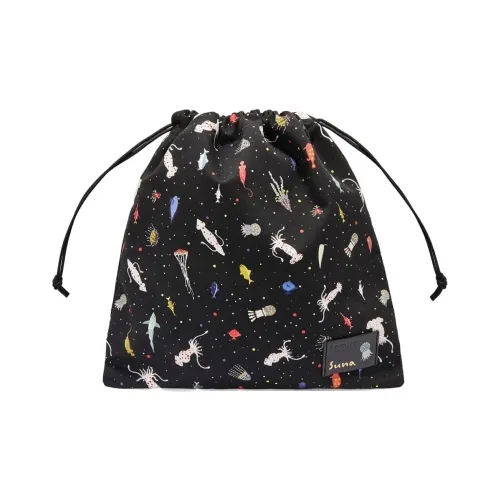 LOEWE Suna Fujita Коллаборация Ткань Клатч Маленький Женский Черный