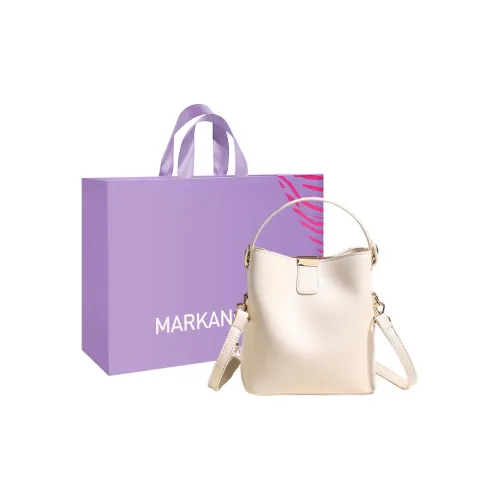 MARKANGARO ПУ (полиуретан) Ведрообразная сумка Сумка через плечо Сумка среднего размера Женская Черная Белая Розовая