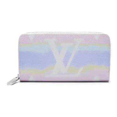 LOUIS VUITTON Zippy Ткань с покрытием Кошелек Женские Розовый Многоцветный