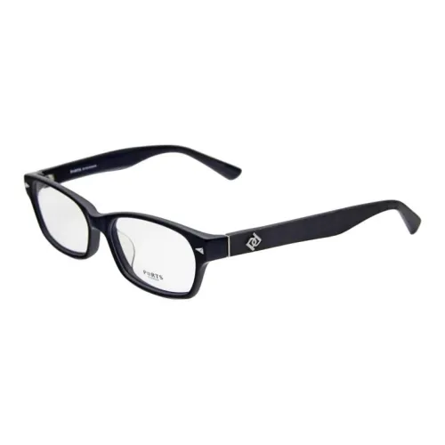 PORTS Пластиковая оправа Нерегулярная форма Оправа для очков Унисекс Матовый черный