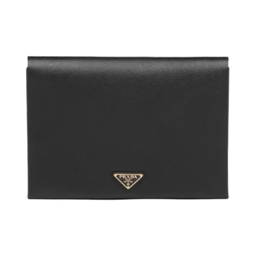 PRADA Телячья кожа Клатч Женский Черный
