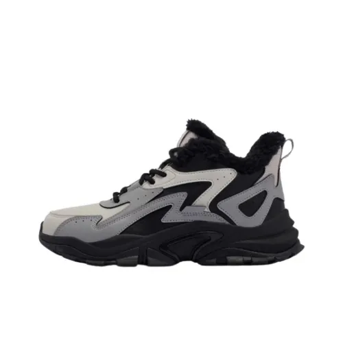 361° Slip Устойчивый к истиранию MID Топ Casual Женские Черный Серый