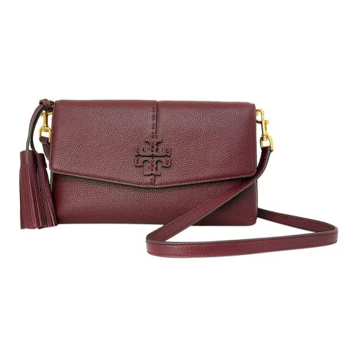 TORY BURCH Сумка через плечо из коровьей кожи маленькая сумка на плечо женская бордовый