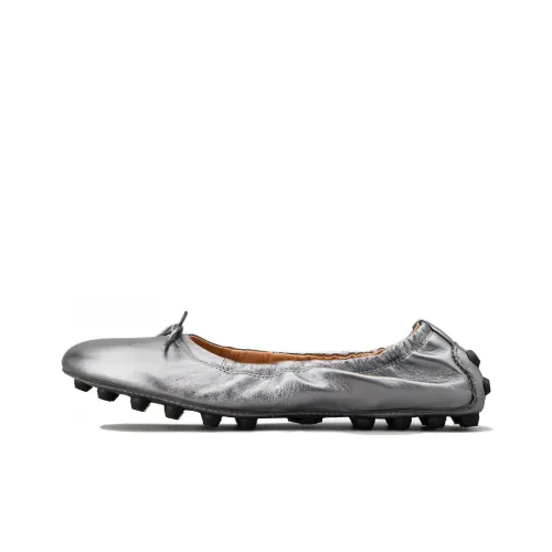 TOD'S Лоферы на резиновой подошве Женские Серебряные