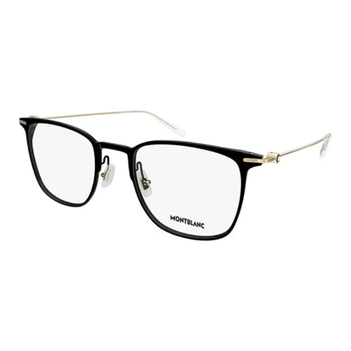 MONTBLANC Сплав Металл Алюминий Алюминиевый Сплав Прямоугольные Оправы для Очков Унисекс Черный Золото