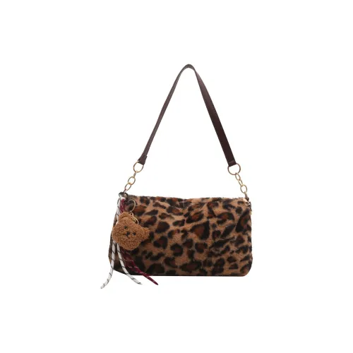 Barang Bear Искусственный мех Сумка через плечо Стандартная Женская Коричневая