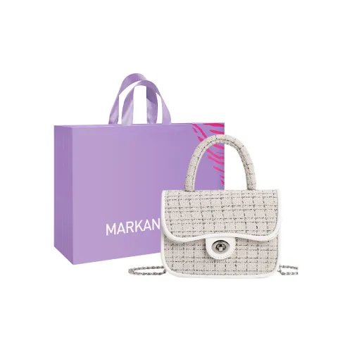 MARKANGARO Шерстяная сумка через плечо маленькая сумка белый коричневый