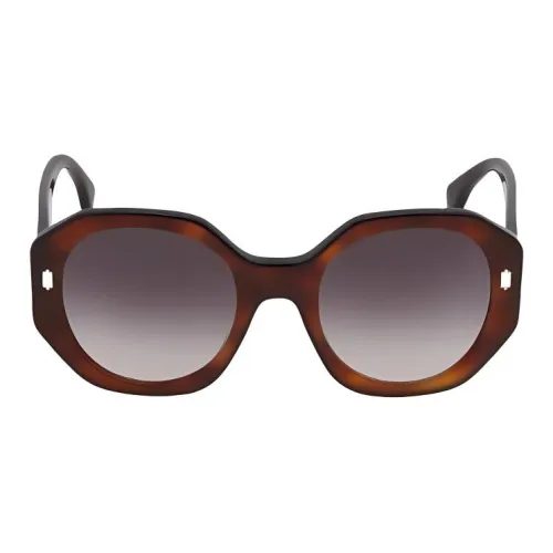 FENDI Ацетат Нерегулярной Формы Солнцезащитные Очки Женские Золотые