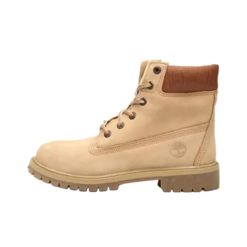 Timberland Детские кожаные сапоги коричневого цвета, школьный возраст