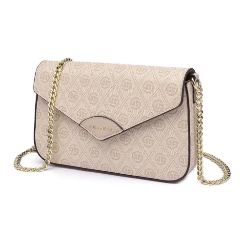 GELANDAI Сумка через плечо из ПВХ Комбинированная сумка Женская Абрикосовая