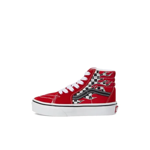 Vans SK8 HI Высокий Топ Детские Скейтбординги Красный Белый Детский