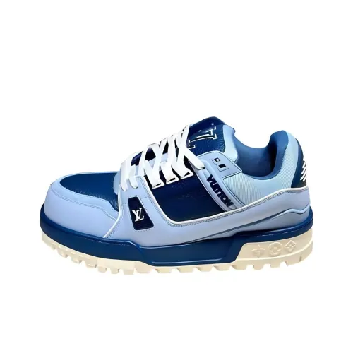 LOUIS VUITTON Trainer Maxi Low Топ Скейтборд Кроссовки Женские Синие