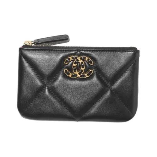 CHANEL Lambskin Clutch Mini Women's Black