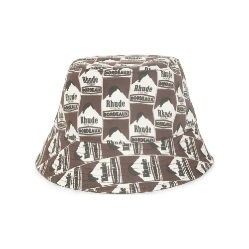 RHUDE Cotton Bucket Hats Мужской Белый