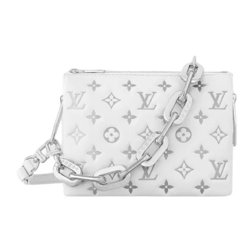 LOUIS VUITTON Coussin Овечья кожа Одно плечо Сумка Женская Белая