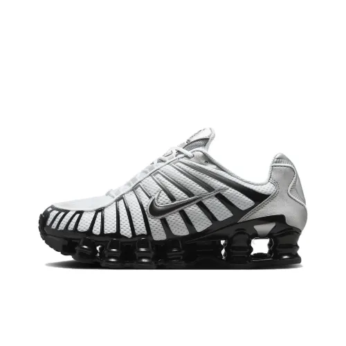 Nike Shox TL Series Slip-resistant Abrasion-resistant Low Top Casual Running Shoes Unisex Silver Найк Шокс TL Серия Противоскользящие Устойчивые к истиранию Низкий Топ Повседневные Беговые Кроссовки Унисекс Серебряный
