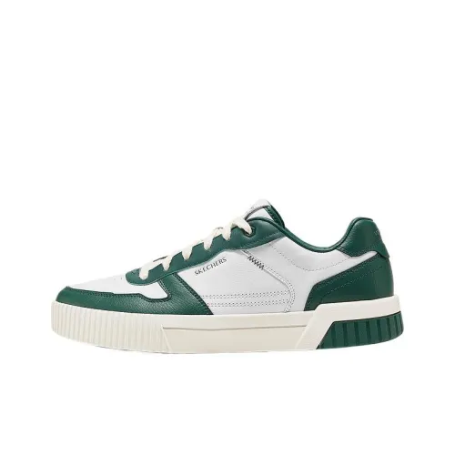 Skechers Court Classics Скейтборд Кроссовки Низкие Бело-Зеленые Мужские