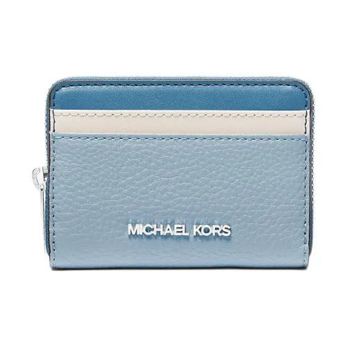 MICHAEL KORS Jet Set ПУ (полиуретан) Полиуретан Кошелек Средний Унисекс Синий и Белый