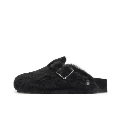 Birkenstock Износостойкие противоскользящие домашние тапочки для женщин черные