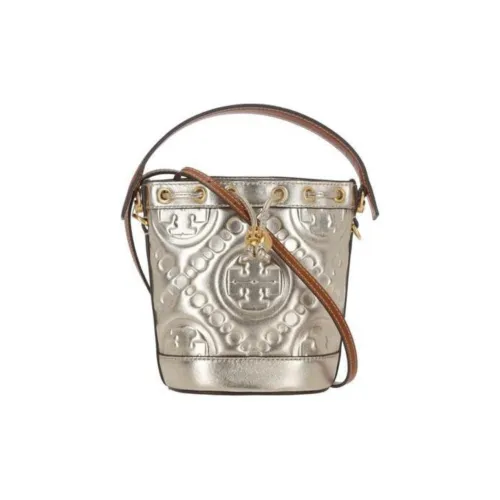 TORY BURCH Наппа Кожа Телячья Кожа Сумка-ведро Сумка через плечо Сумка мини Женская Золотая