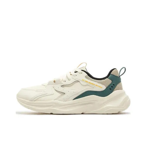 361° Life Collection Slip-resistant Abrasion-resistant Low Top Casual Men's Beige Green Перевод 361° Life Collection Противоскользящий Устойчивый к истиранию Низкий Топ Повседневный Мужской Бежевый Зеленый