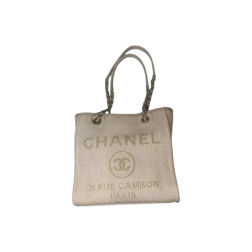 CHANEL Вязаная ткань Тоут Сумка Сумка для покупок Сумка через плечо Сумка Женская Розовая