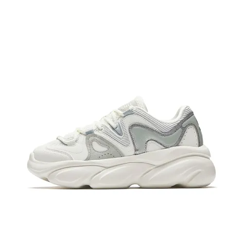 ANTA SUPERSTORE Низкие кеды Low Top Айвори Белый Светло-Серый Серебряный Женские