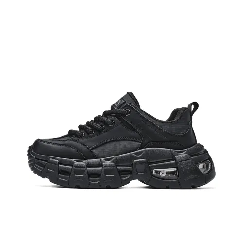 FAIRWHALE Толстая подошва Низкий топ Черный Мужской