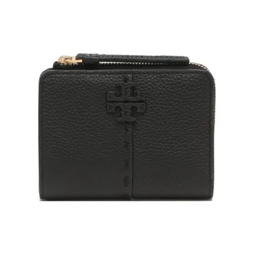 TORY BURCH McGraw Litchi Grain Кожа Монета Кошелек Кошелек Стандартный Женские Черный