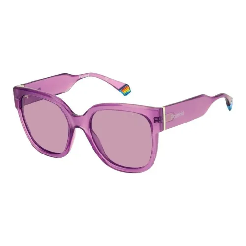 Polaroid Пластик Квадрат Солнцезащитные очки Женские Фиолетовый