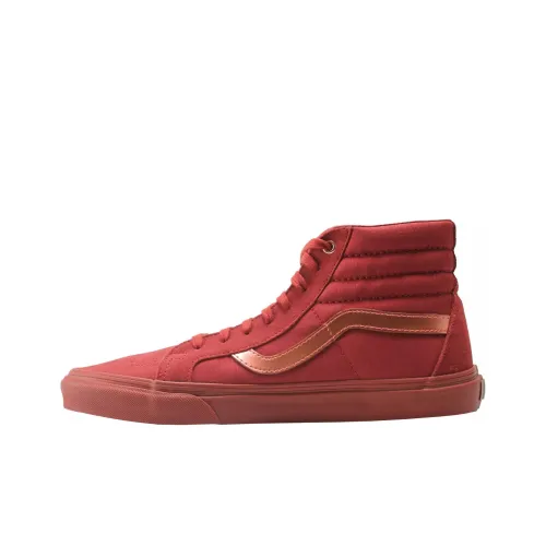 Vans Sk8 Hi Устойчивые к истиранию высокие кроссовки для скейтбординга унисекс красные