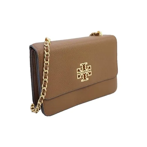 Tory Burch Britten Кожа Сумка через плечо Женская Золотисто-коричневая