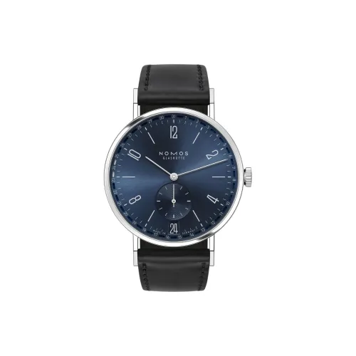 NOMOS Ручной завод унисекс часы 37,5 мм синий циферблат корпус из нержавеющей стали ремень из кожаной ленты