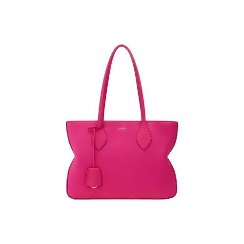 Ferragamo Hammered Телячья кожа Тоут Сумка Сумка для покупок Сумка Сумка через плечо Средний Женская Вишнево-розовый