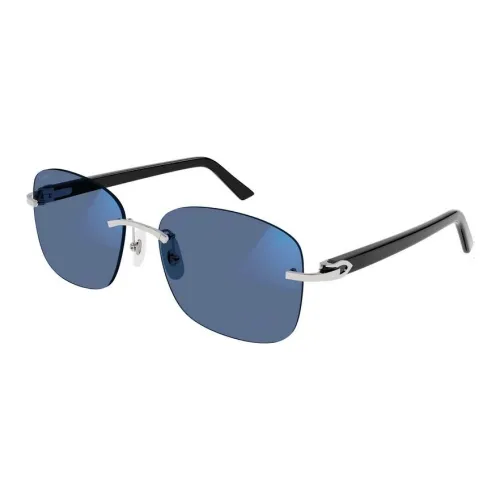 Cartier Металл Квадратные Солнцезащитные очки Мужские Черные