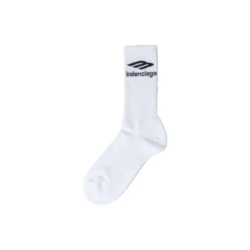 BALENCIAGA 1 шт Белый Женские Носки MID до икры